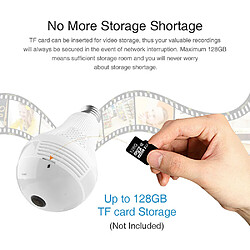Yonis Ampoule Caméra Espion Wifi + SD 16Go pas cher