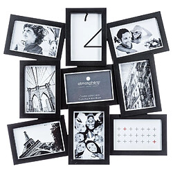 Atmosphera Pêle-mêle 9 Photos Evy - 48 x 46 cm - Noir Atmosphera - Pêle-mêle 9 Photos Evy - 48 x 46 cm - Noir - Design