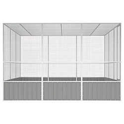 Avis vidaXL Cage Gris 302,5x324,5x211,5 cm