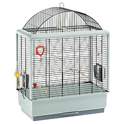 FERPLAST Palladio 4 Cage Oiseaux Cage pour oiseaux taille moyenne - 3 perchoirs - Mangeoires inclus - Miroir et balançoire