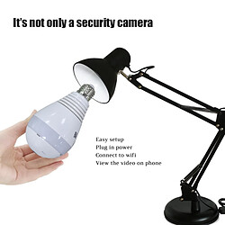 Yonis AMPOULE CAMÉRA ESPION HD 1.3MP 360° VOIX BIDIRECTIONNELLE WIFI VISION INFRAROUGE+64 Go pas cher