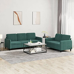 VIDAXL Ensemble Canapés 2 pcs Velours