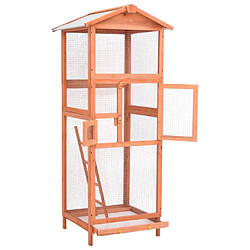 Helloshop26 Cage à oiseau - Bois de sapin - 68 x 62 x 166 cm