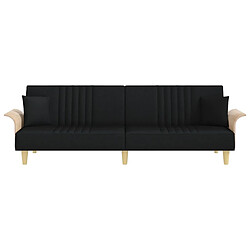 Acheter vidaXL Canapé-lit avec accoudoirs - Noir - Tissu
