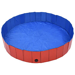Avis vidaXL Piscine pliable pour chiens - Rouge