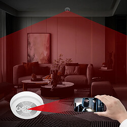 Yonis Détecteur De Fumée Caméra Espion Wifi Full HD Vision Nocturne PIR + SD 128Go pas cher