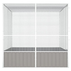 Avis vidaXL Cage Gris 213,5x217,5x211,5 cm