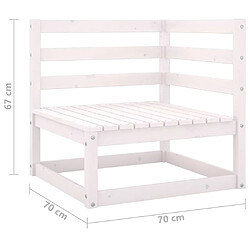 vidaXL Canapé 2 places - Blanc pas cher