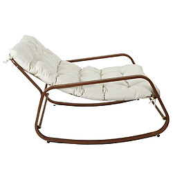 The home deco factory Fauteuil à bascule de jardin - Imitation bois pas cher