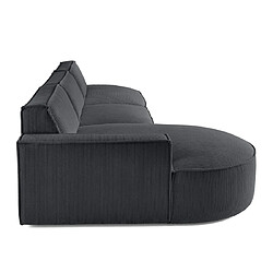 Avis Lisa Design Spiaggia - canapé d'angle gauche - forme arrondie - 5 places - en velours côtelé