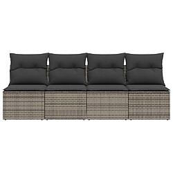 Acheter vidaXL Canapé de jardin 4 places - Gris