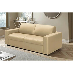Avis Venesetti Canapé droit 3 places cuir - Beige
