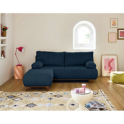 Bestmobilier Cristal - Canapé avec coffre et pouf - Fausse fourrure