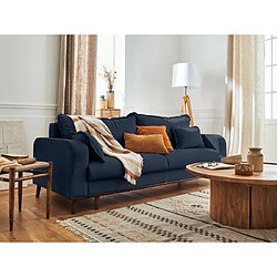 Lisa design Canapé convertible 3 places Albane - Bleu pas cher