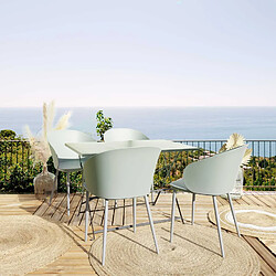 The Home Deco Factory Fauteuil à coque en polypropylène - Vert d'eau