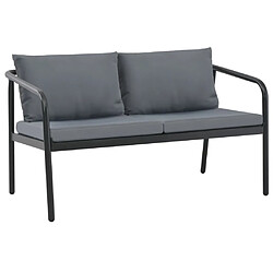 Vidaxl Canapé de Jardin 2 Places - Gris Aluminium