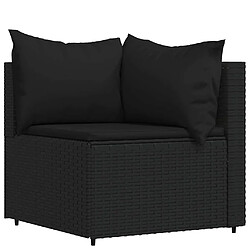 Acheter vidaXL Salon de jardin 4 pcs noir
