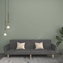 VidaXL Canapé-lit 2 places - Gris Clair
