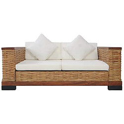 Avis vidaXL Ensemble de Canapés 2 pcs Rotin - Marron