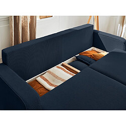 Avis Lisa design Canapé convertible 3 places Albane - Bleu