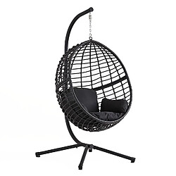 CONCEPT USINE Fauteuil suspendu auroa - Noir