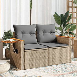 vidaXL Canapé 2 places - Beige