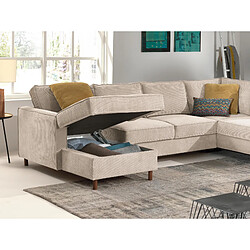 Avis Lisa Design Jake - canapé panoramique d'angle droit - convertible avec coffre - 7 places - en velours côtelé
