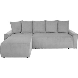 UB DESIGN SALON Canapé lit Shelby angle gauche convertible gris clair