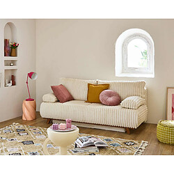 Bestmobilier Canapé droit 3 places Cristal - Beige pas cher
