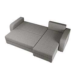 Bestmobilier Harvey - Canapé d'angle réversible 4 places convertible avec coffre en tissu