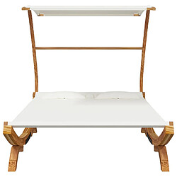 Avis vidaXL Lit repos avec auvent - 165x203 cm
