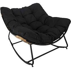 The home deco factory fauteuil de jardin Tulum - Noir