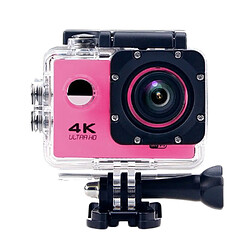 Yonis Caméra Sport 4K Étanche + SD 4 Go - Rose Caméra sport étanche - Résolution 4K - Grand angle 170° - 16 MP - Wi-Fi intégré - Boîtier waterproof jusqu'à 30m - Kit fixation inclus