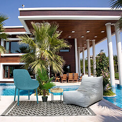 The Home Deco Factory Fauteuil pour table de jardin design Malibu - Bleu