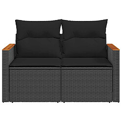 Acheter vidaXL Canapé de jardin - Noir