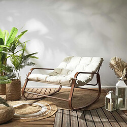 The home deco factory Fauteuil à bascule de jardin - Imitation bois
