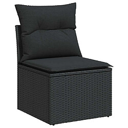 VIDAXL Canapé sans accoudoirs noir