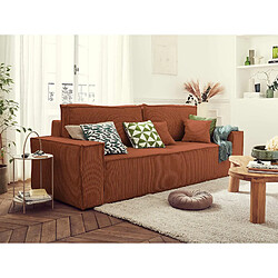 BESTMOBILIER Dellia Canapé Convertible - Terracotta