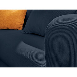 Acheter Lisa design Canapé convertible 3 places Albane - Bleu