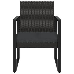 Acheter vidaXL Salon de jardin 3 pcs - Noir