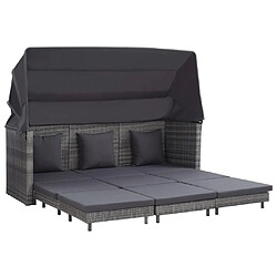 vidaXL Canapé-lit extensible - Gris