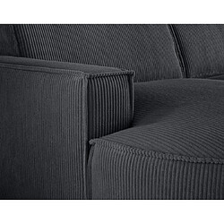 Lisa Design Spiaggia - canapé d'angle gauche - forme arrondie - 5 places - en velours côtelé pas cher