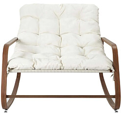 Avis The home deco factory Fauteuil à bascule de jardin - Imitation bois