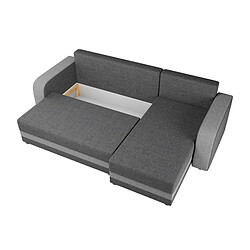 Acheter Bestmobilier Harvey - Canapé d'angle réversible 4 places convertible avec coffre en tissu bicolore