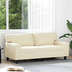 VidaXL Canapé 2 places - Crème
