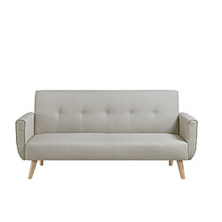 Concept Usine Canapé scandinave convertible 3 places en tissu beige MALMO
