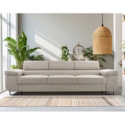 Bestmobilier canapé droit Pablo 3 places - Beige