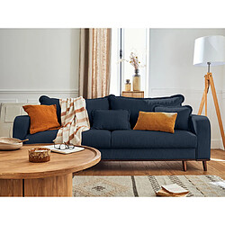 Lisa Design Albane - Velours côtelé bleu ardoise