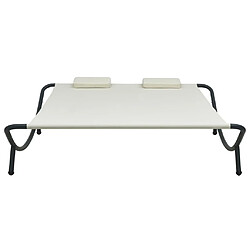 vidaXL Chaise longue - Crème