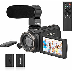 Vendos85 Caméscope 4K 48MP WiFi - Noir